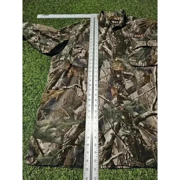 Rocky Shirt Mens XL Brown Realtree HD Camo Scent Hunting Vented - Picture 6 of 7